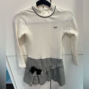Lili Gaufrette girls black white and grey dress size 5 yo